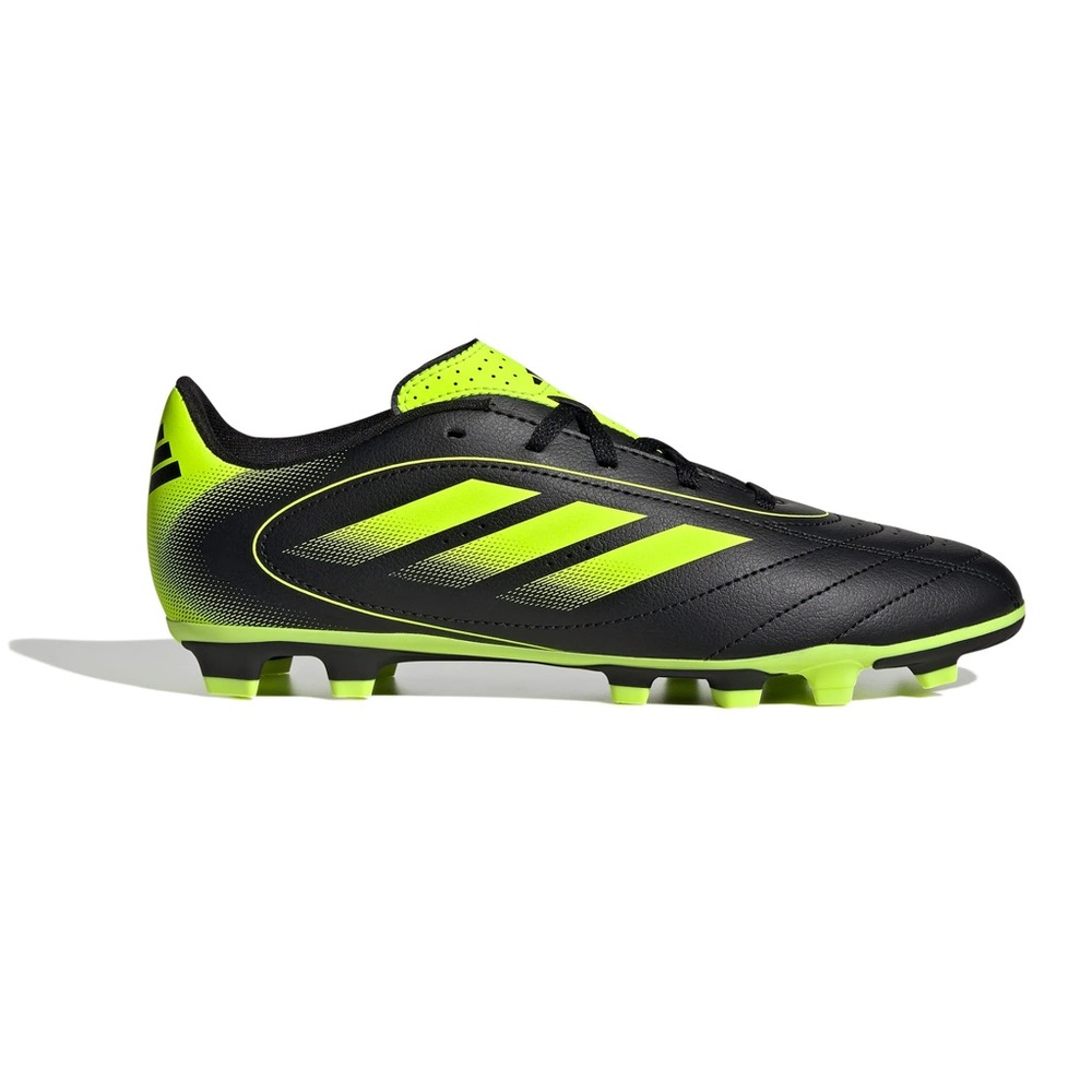 Adidas Kids Black and Neon Yellow Sneakers